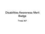 Disabilities Awareness Merit Badge