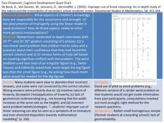 Tara Chiatovich Cognitive Development Quad Chart