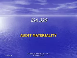 ISA 320