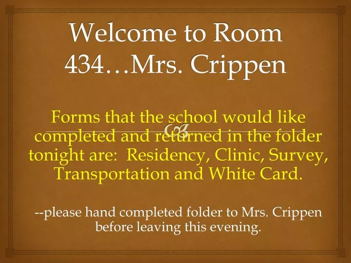 welcome to room 434 mrs crippen