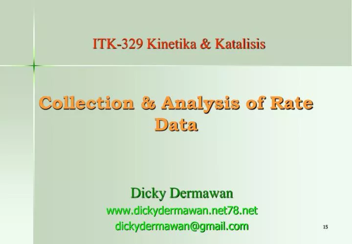collection analysis of rate data