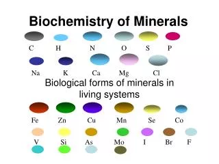 Biochemistry of Minerals