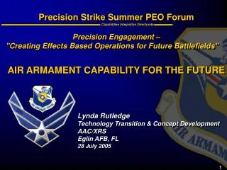 Precision Strike Summer PEO Forum