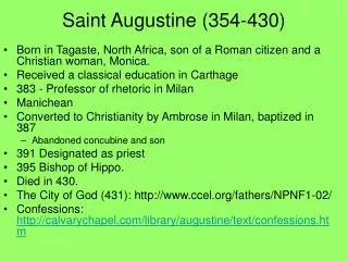 Saint Augustine (354-430)