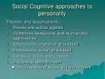 PPT - The Social-Cognitive Theory Of Personality PowerPoint ...