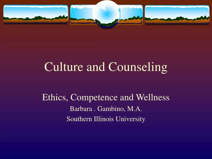 culture and counseling