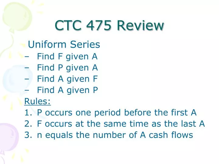 ctc 475 review