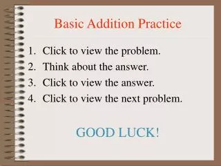 Basic Addition Practice