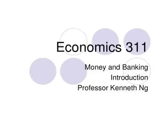 Economics 311