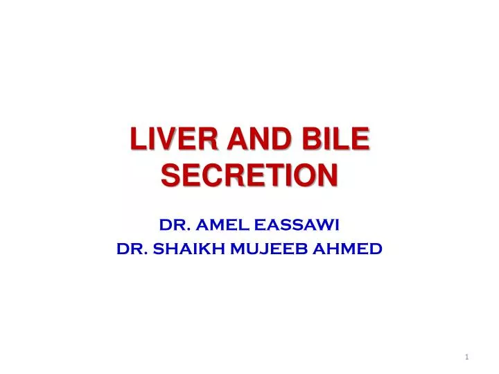 liver and bile secretion