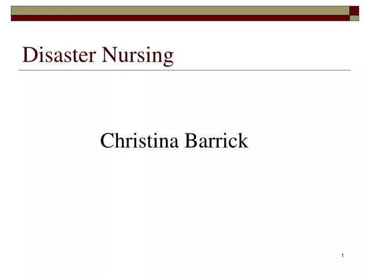 disaster nursing