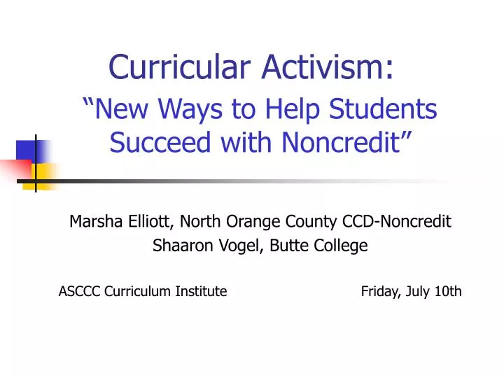 curricular activism