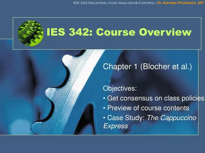 ies 342 course overview