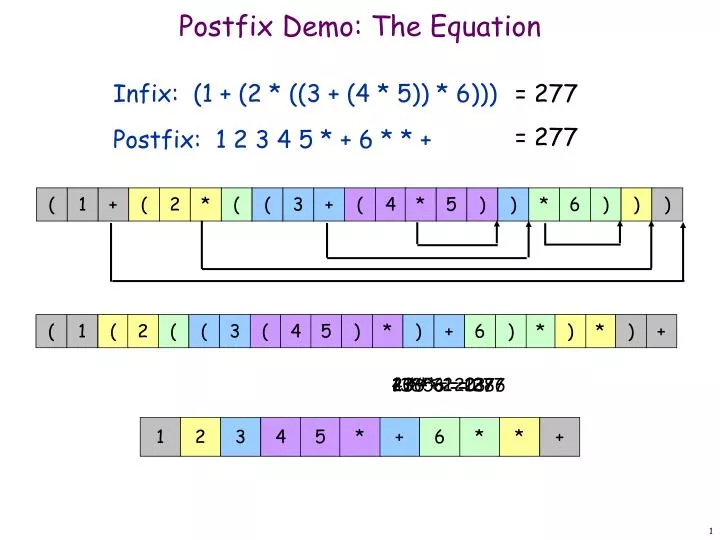 postfix demo the equation