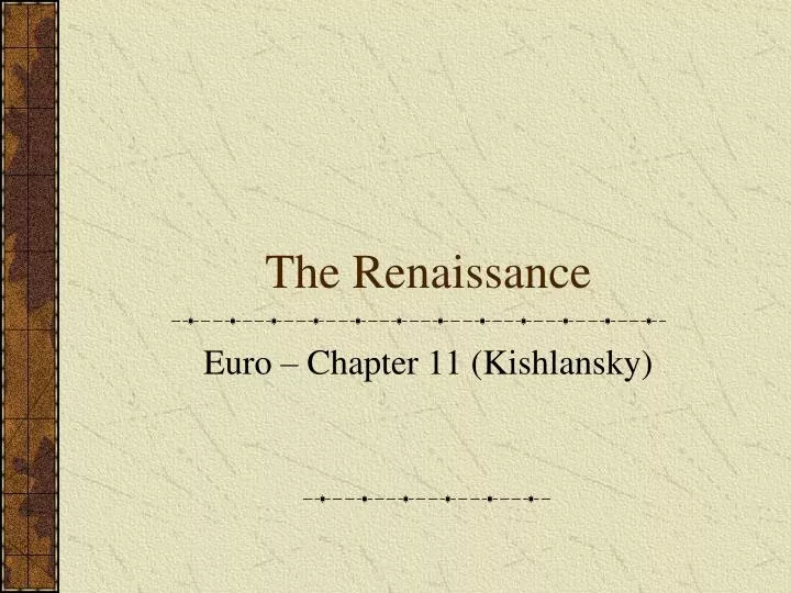 the renaissance