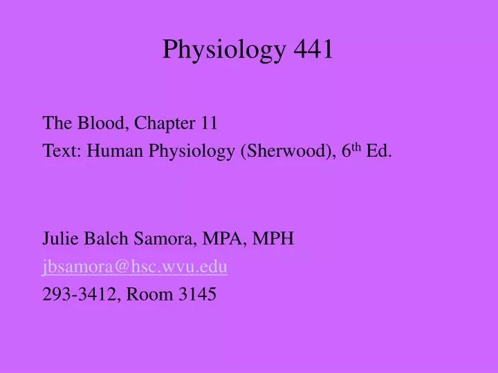 physiology 441