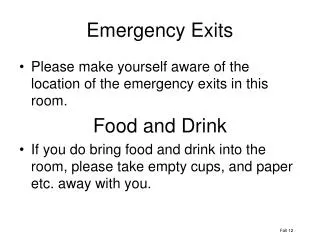 Emergency Exits