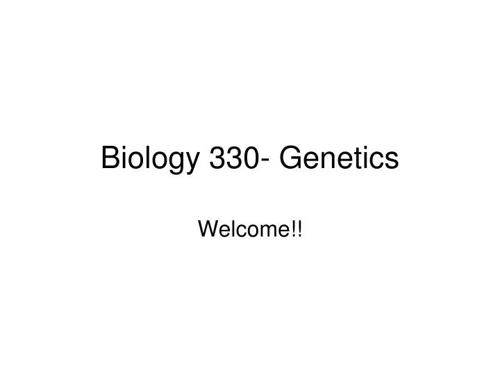 biology 330 genetics