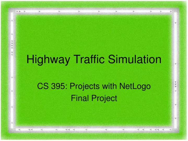 highway traffic simulation