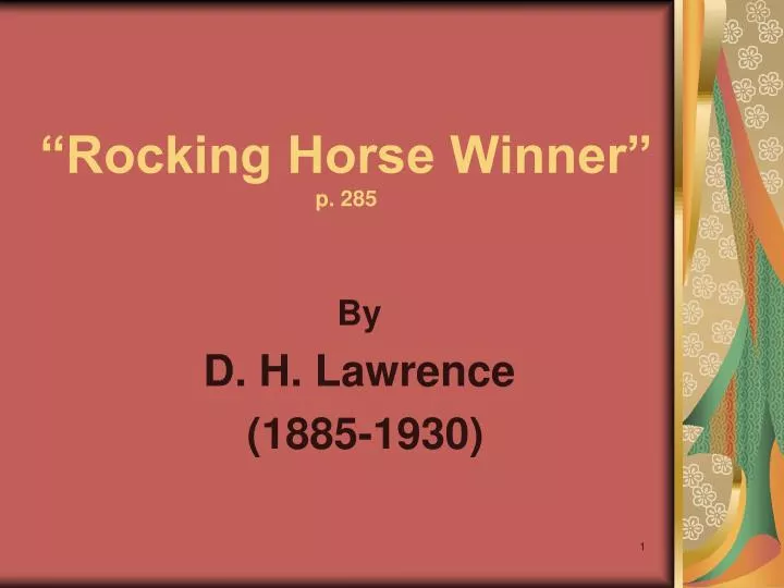 rocking horse winner p 285