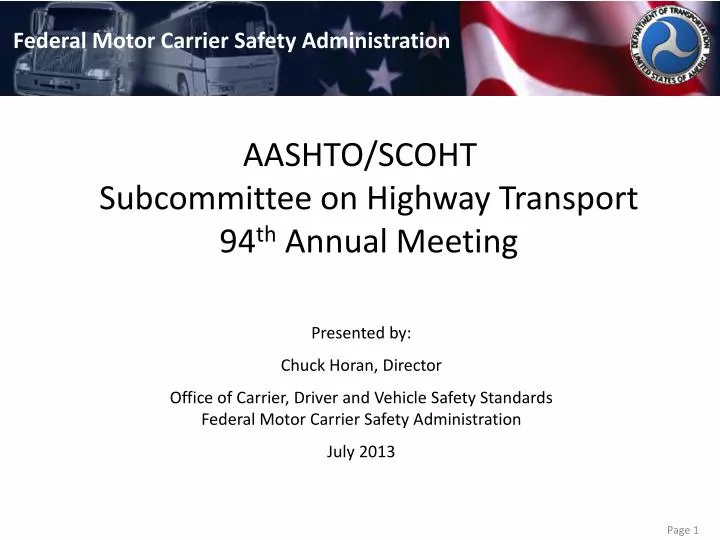 aashto scoht subcommittee on highway transport 94 th annual meeting