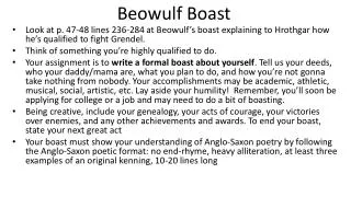 Beowulf Boast