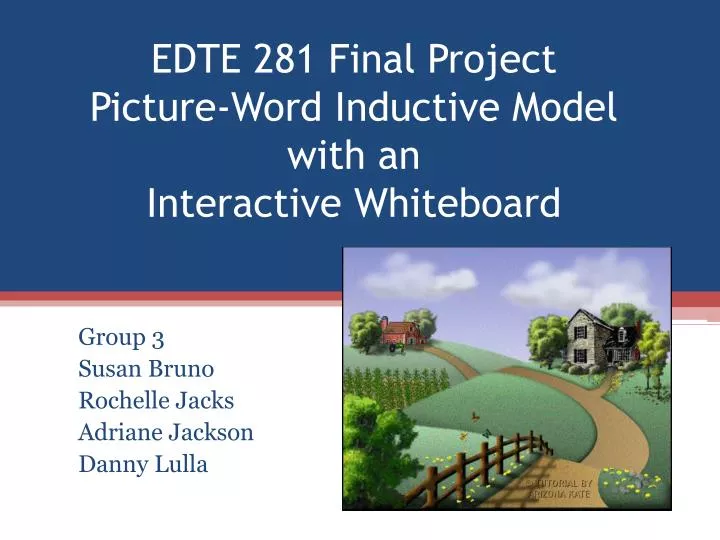 edte 281 final project picture word inductive model with an interactive whiteboard