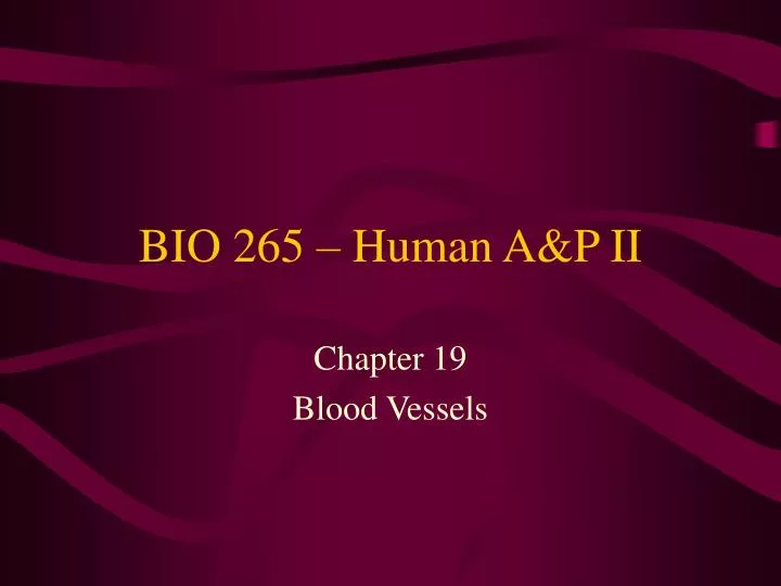 bio 265 human a p ii