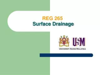 REG 265 Surface Drainage