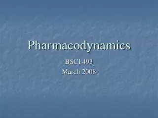 Pharmacodynamics