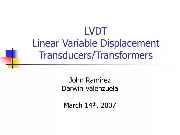 lvdt linear variable displacement transducers transformers