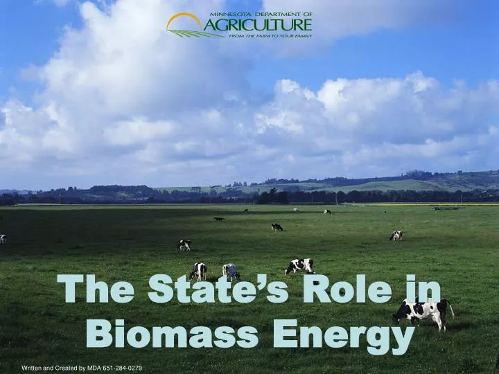 the state s role in biomass energy