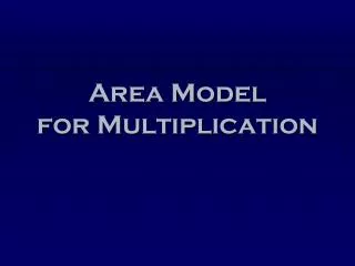 Area Model for Multiplication