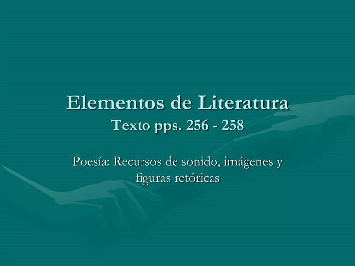 elementos de literatura texto pps 256 258