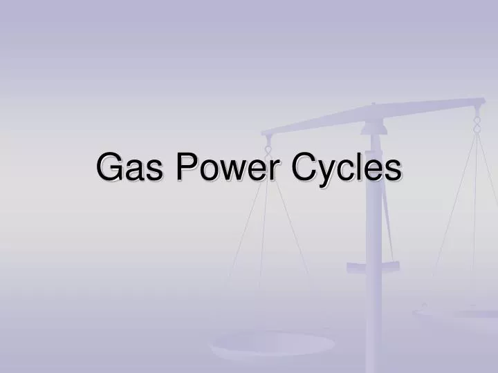 gas power cycles