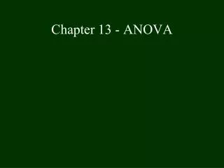 Chapter 13 - ANOVA