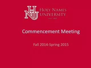 Commencement Meeting