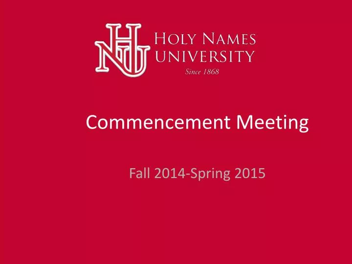 commencement meeting