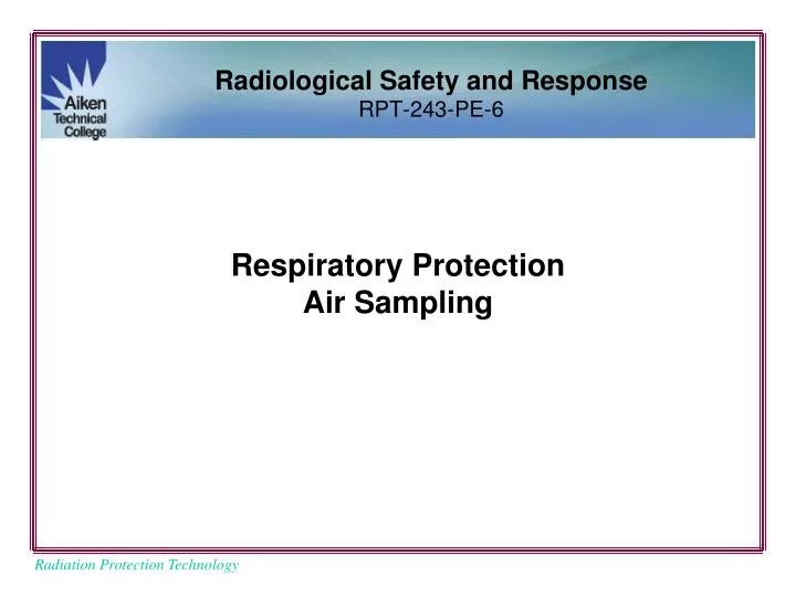 respiratory protection air sampling