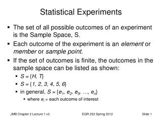 Statistical Experiments