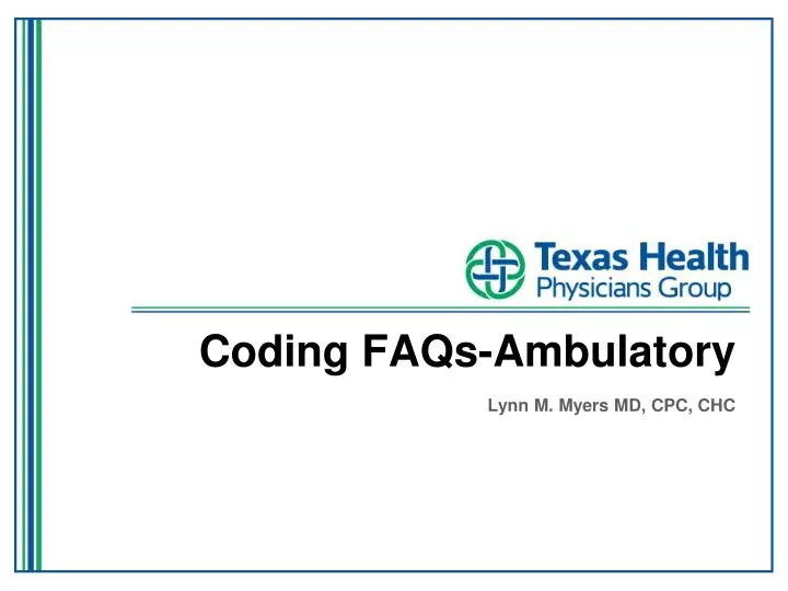 coding faqs ambulatory