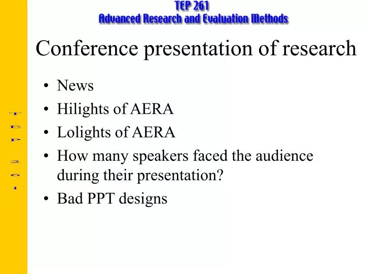 conference presentation of research