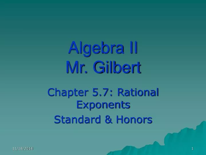 algebra ii mr gilbert