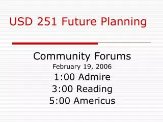 USD 251 Future Planning