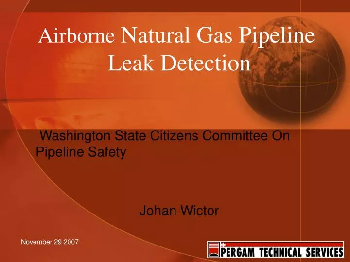 airborne natural gas pipeline leak detection