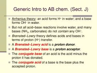 generic intro to ab chem sect j