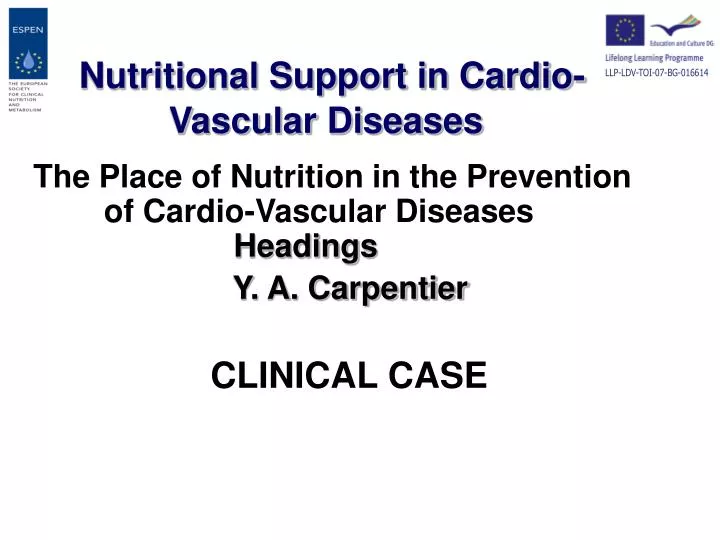 nutritional support in cardio vascular diseases