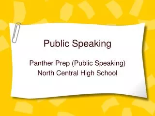 Public Speaking