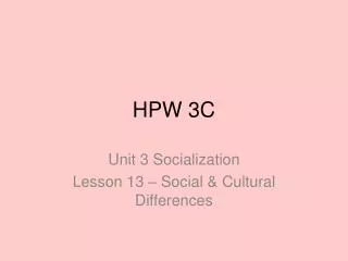 HPW 3C