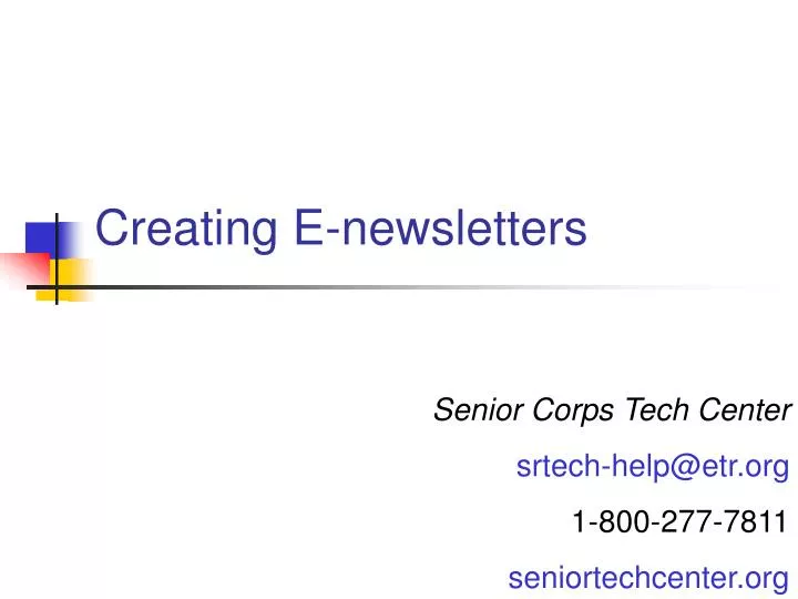creating e newsletters